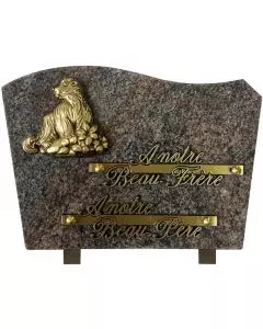Plaque forme bronze marmotte 17x25cm