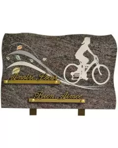 Plaque gravure vélo femme 20x30cm