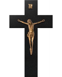 Croix Bronze Jésus en granit Marlin - 34x60cm