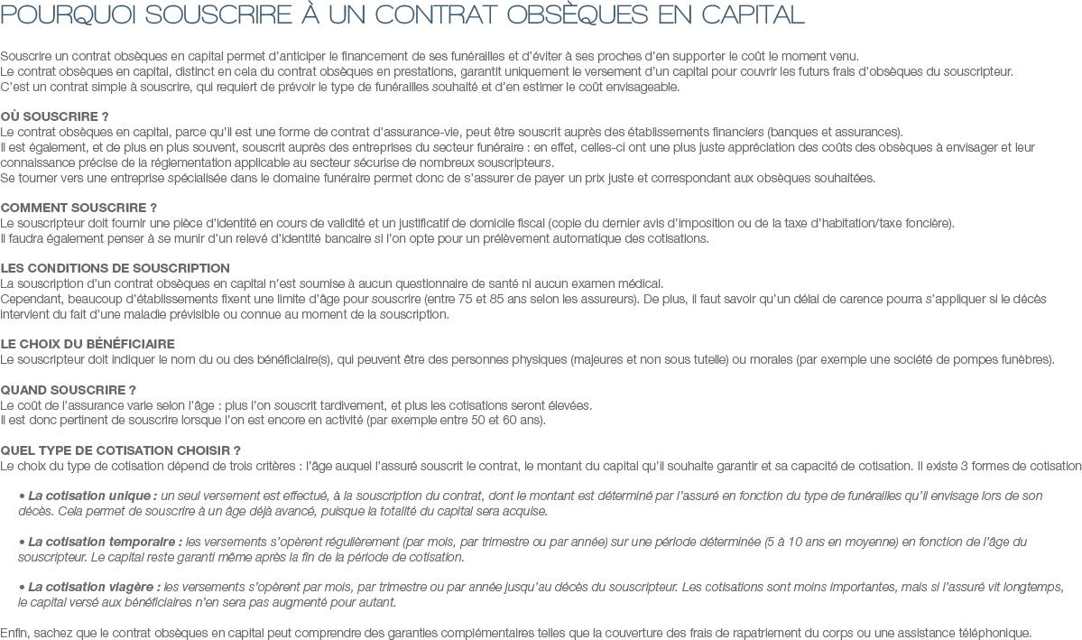 Pourquoi souscrire à un un contrat obsèque